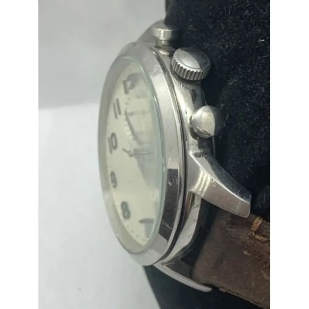 Fossil FS4872 Men's Watch Chronograph Egg Dial Brown Leather 42mm Quartz D688